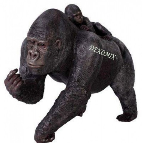 Gorilla mit Kind auf den Rücken XXL