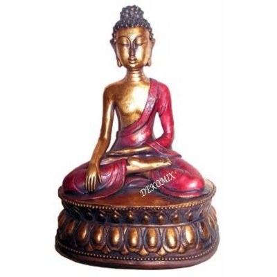Thai Buddha sitzend auf Podest klein