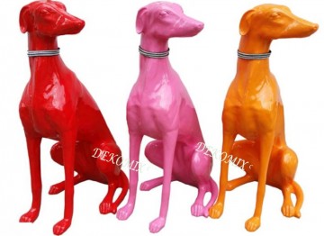 Windhund sitzend Matt / Design