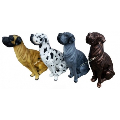 Deutsche Dogge lackieret in 4 Farben