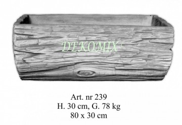 Blumenschale viereckig Holz Optik