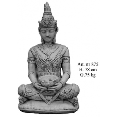 Buddha sitzend mit Schalle groß
