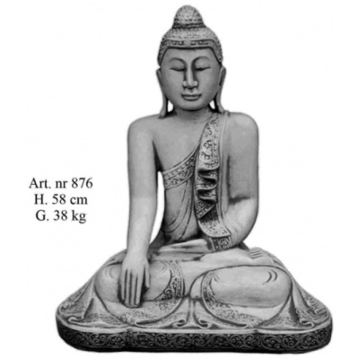 Thai Buddha sitzend rechte Hand auf der Knie