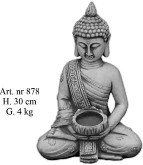 Thai Buddha sitzend mit Schalle klein