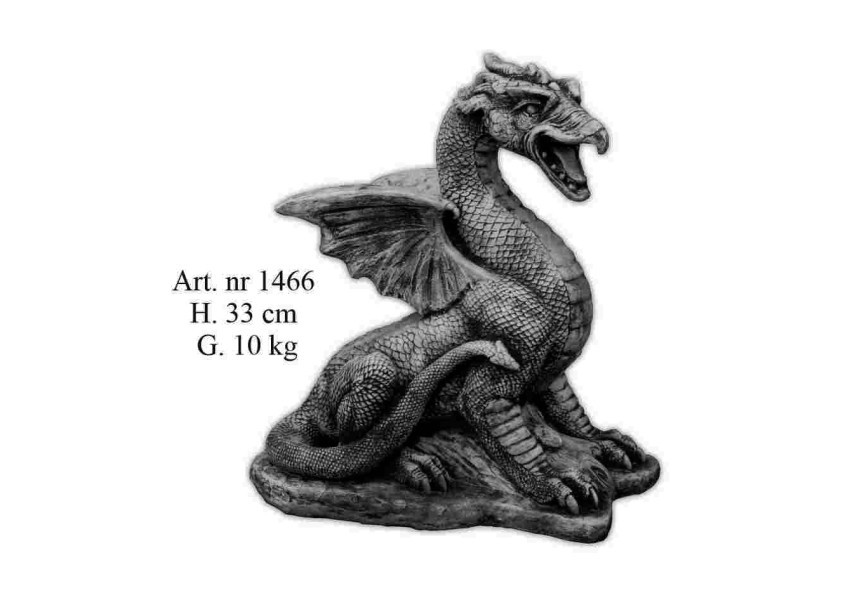 Drache sitzend, Feuerdrache,