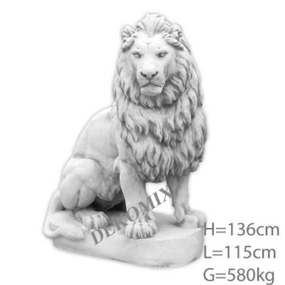 Afrikanischer Löwe sitzend rechts XL