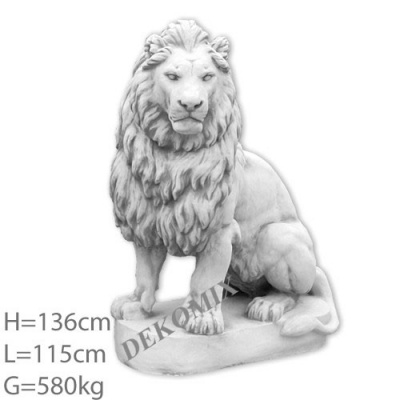 Afrikanischer Löwe sitzend links XL