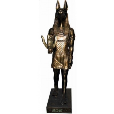 Anubis mit Zackenkrone in der Hand