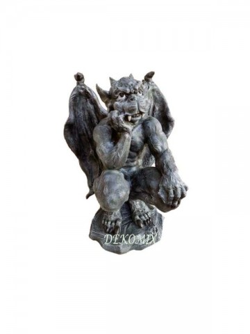 Gargoyle "muskulös" hockend 