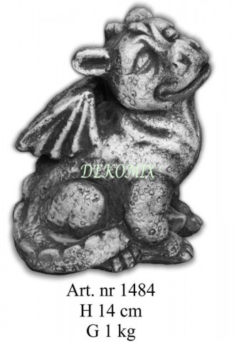 Drache sitzend klein Koppf nach rechts