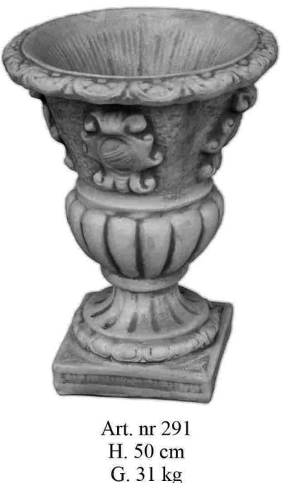 Pokal Blumenvase mit Motive