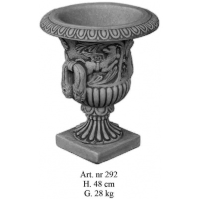 Pokal Blumenvase mit Henkel Motive